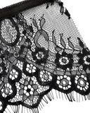 Eyelash Crochet Lace Cutout Teddy With Mask